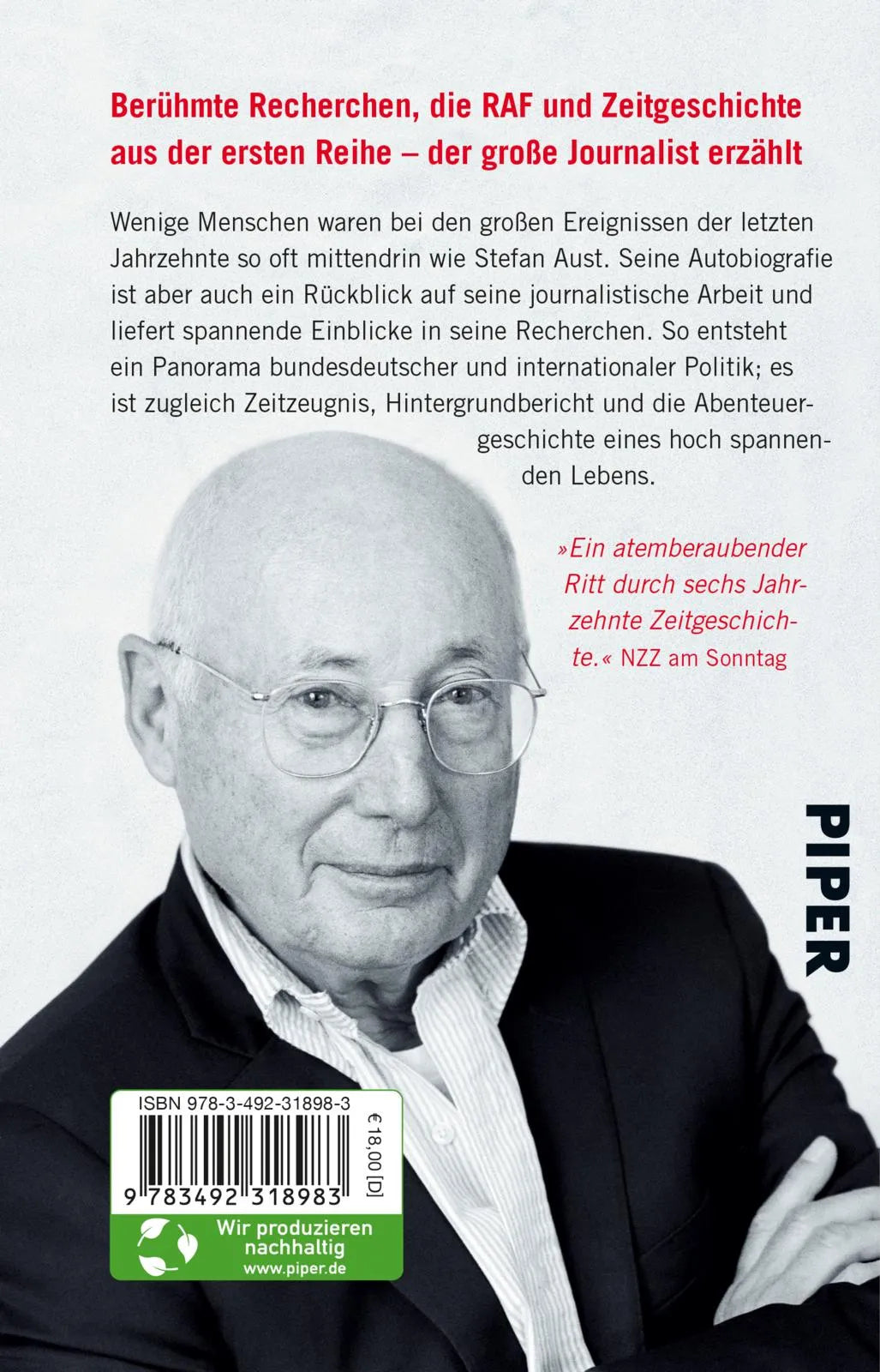 Buchrückseite von 'Zeitreise' mit Klappentext - Taschenbuch