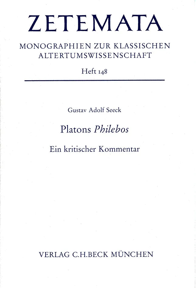 Buchcover von 'Zetemata / Platons Philebos' - Taschenbuch von Gustav Adolf Seeck