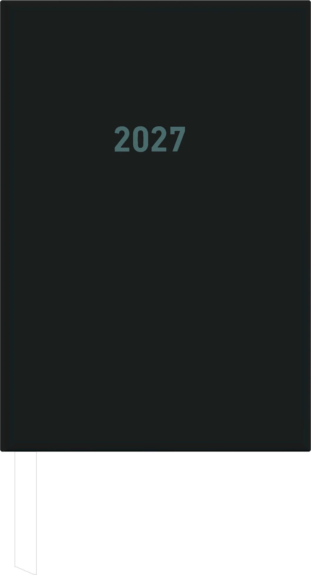 Buchkalender: ZETTLER Buchkalender 1T/1S schwarz 2027