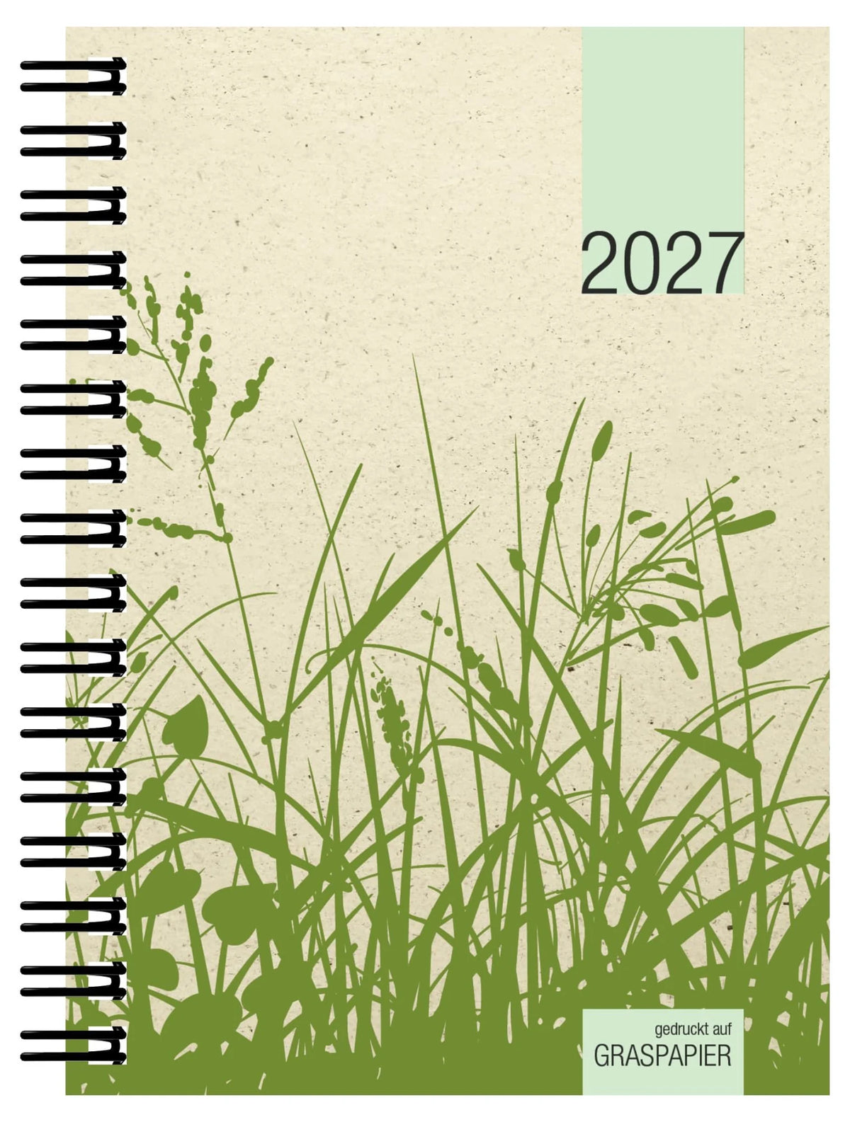 Taschenkalender: ZETTLER Taschenkalender 1W/2S Graspapier* 2027