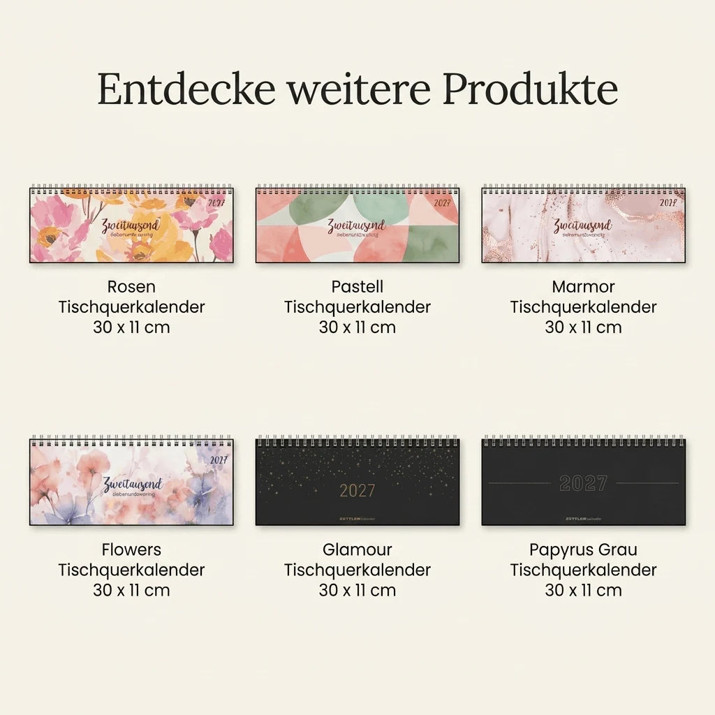 ZETTLER Tischquerkalender Style Marmor 2027 – Ansicht