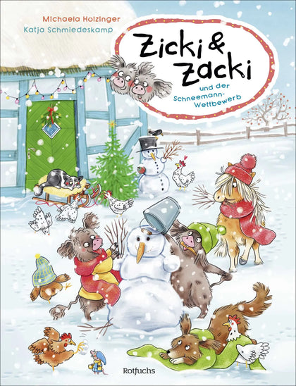 Cover: Zicki &amp; Zacki und der Schneemann-Wettbewerb (Hardcover) von Michaela Holzinger