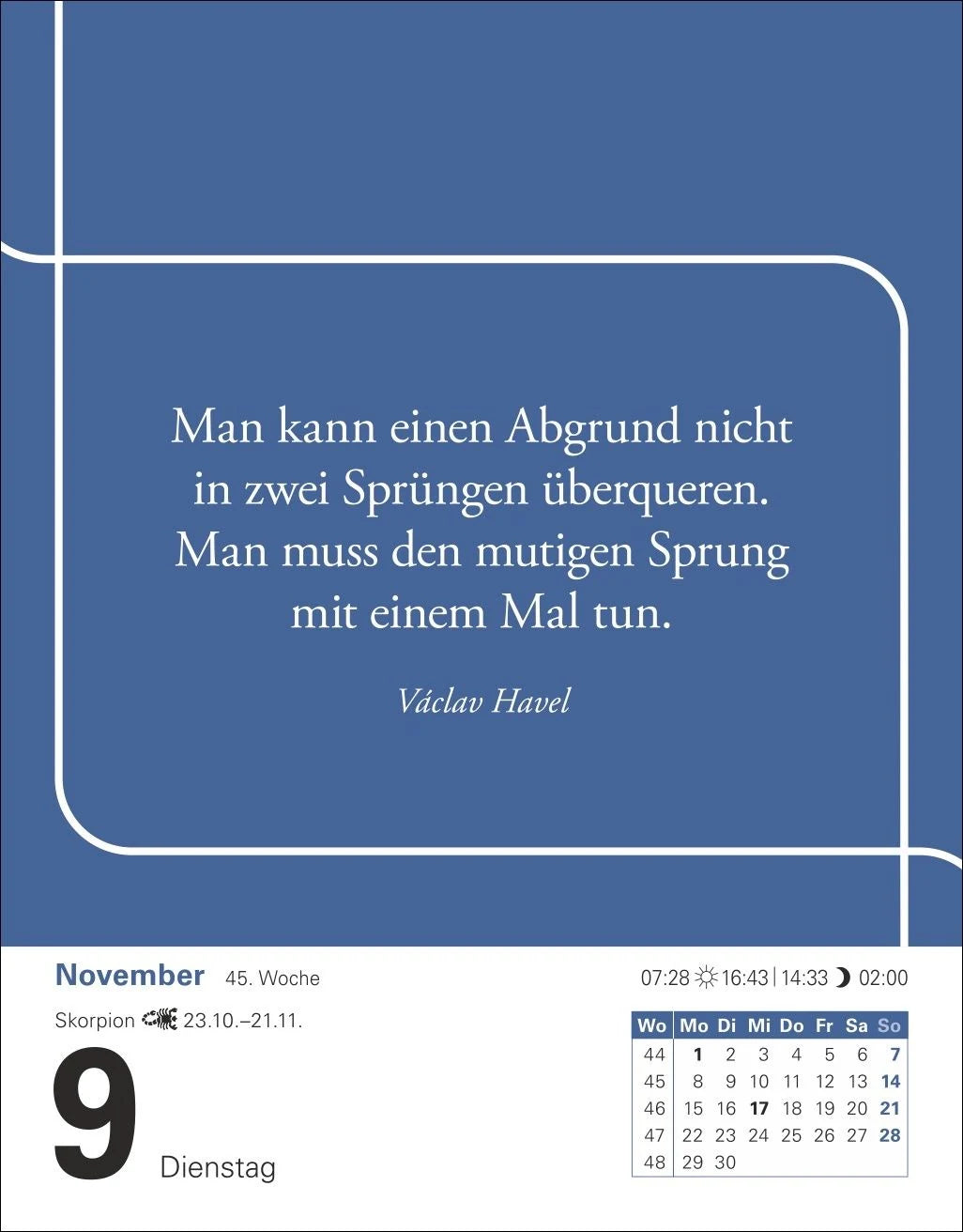 Zitate Tagesabreißkalender 2027 – Ansicht
