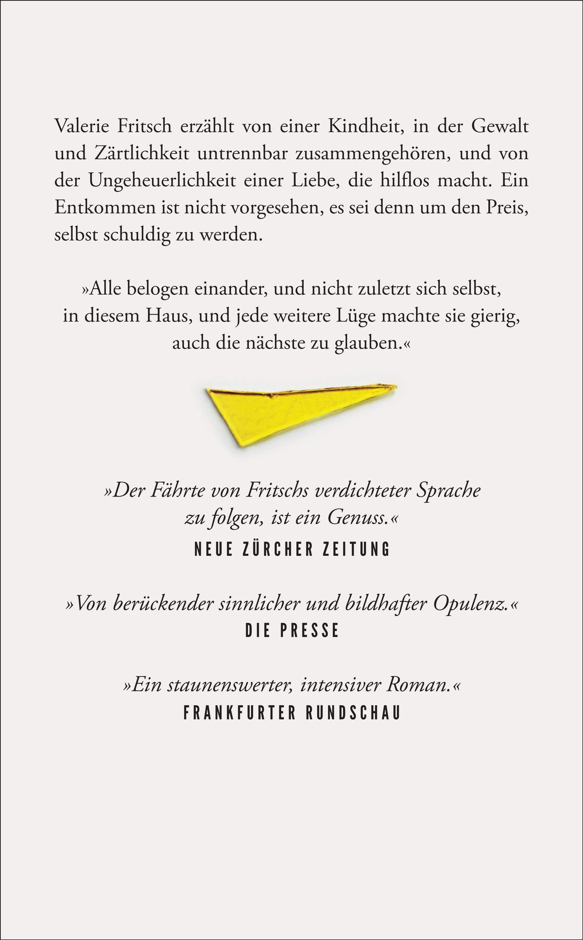 Buchrückseite von 'Zitronen' mit Klappentext - Taschenbuch