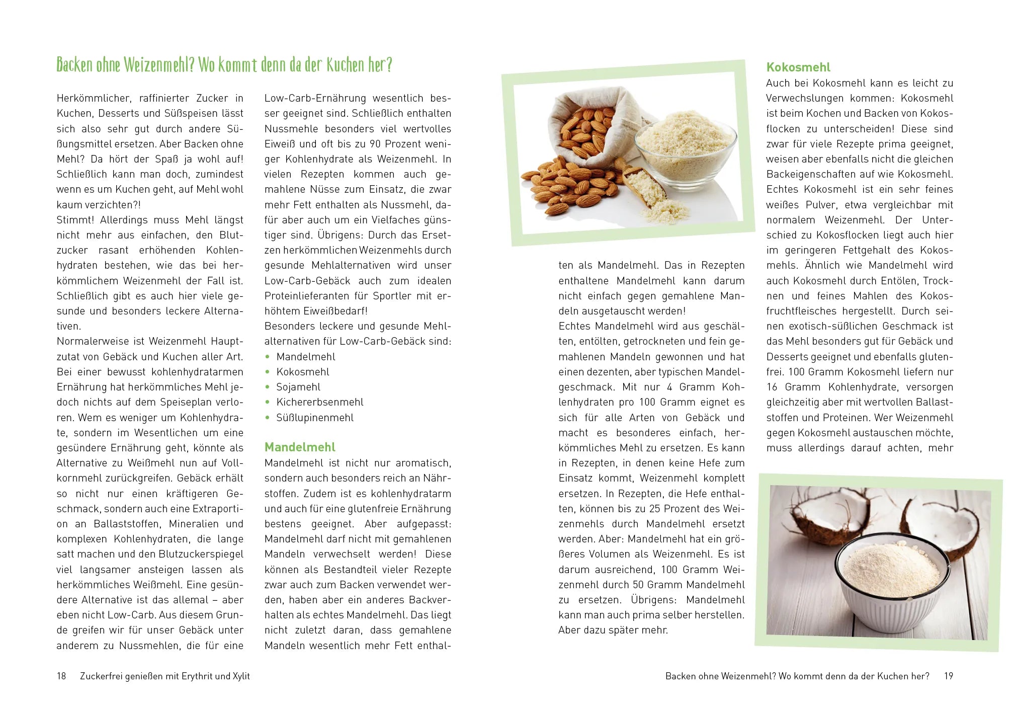 Innenansicht von 'Zuckerfrei genießen mit Erythrit und Xylit' - Taschenbuch