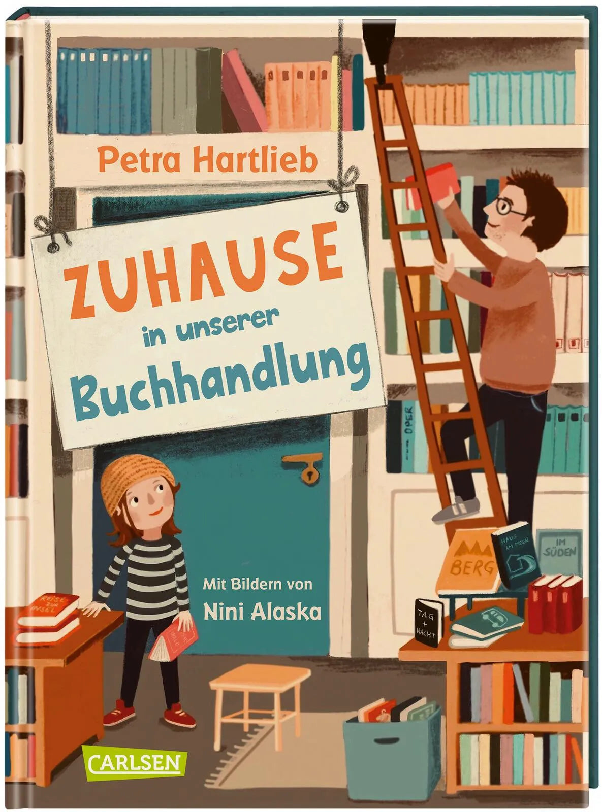 Buchcover von 'Zuhause in unserer Buchhandlung' - Gebundene Ausgabe von Petra Hartlieb