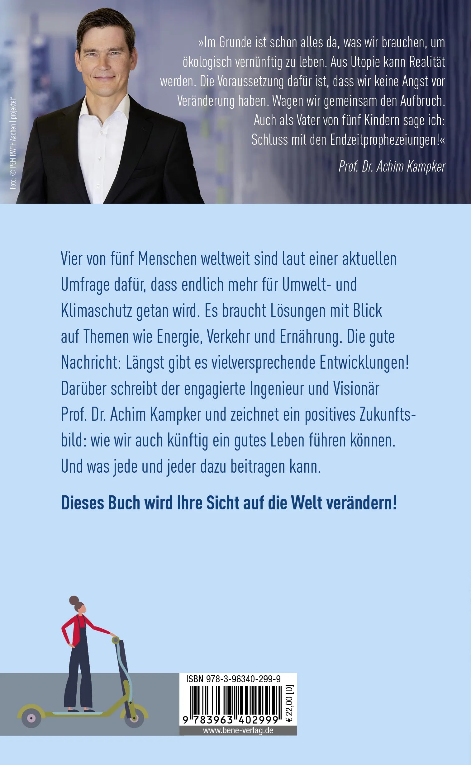 Buchrückseite von 'Zukunftslust' mit Klappentext - Gebundene Ausgabe