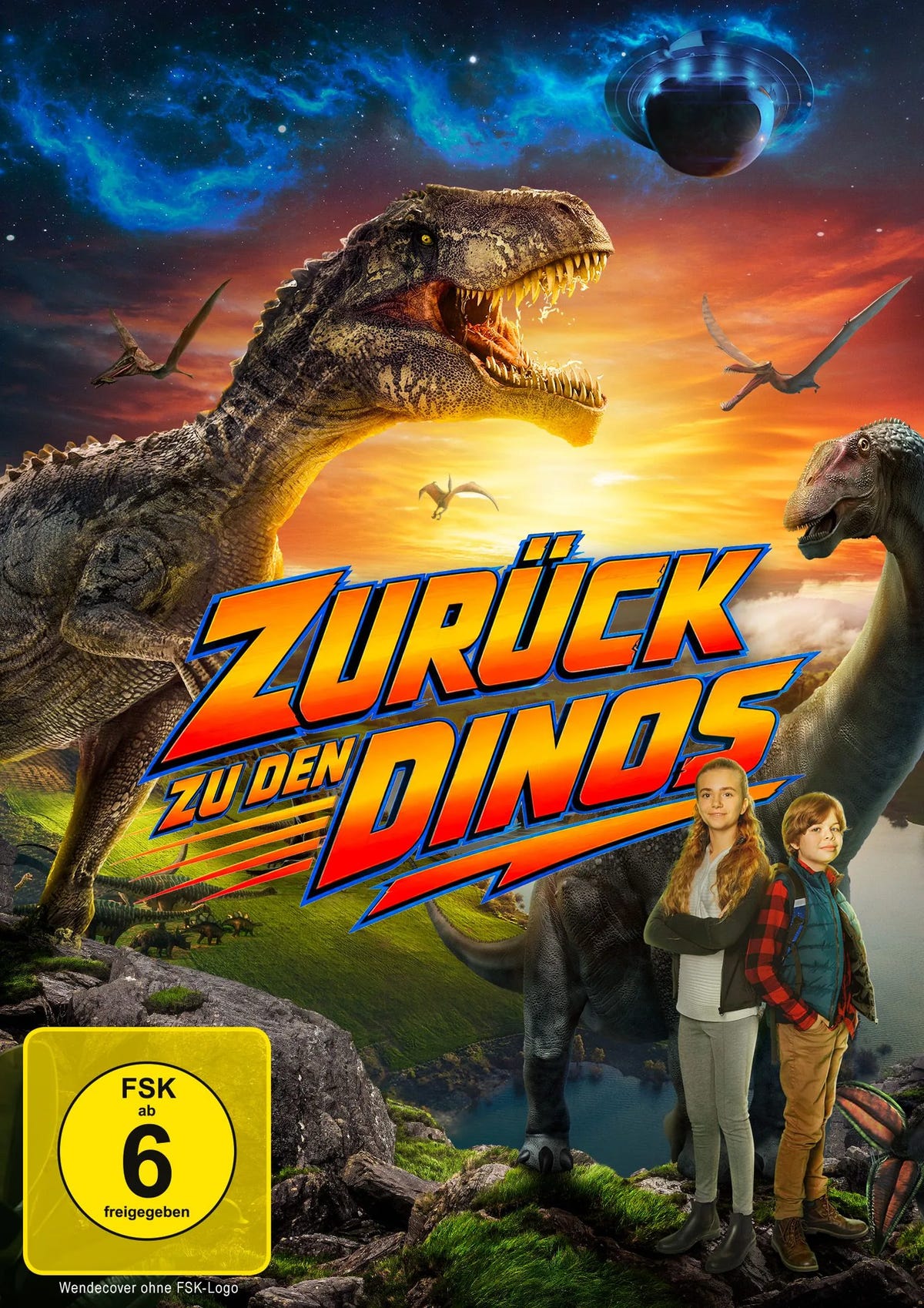 DVD-Cover: Zurück zu den Dinos. Regie: Aristomenis Tsirbas