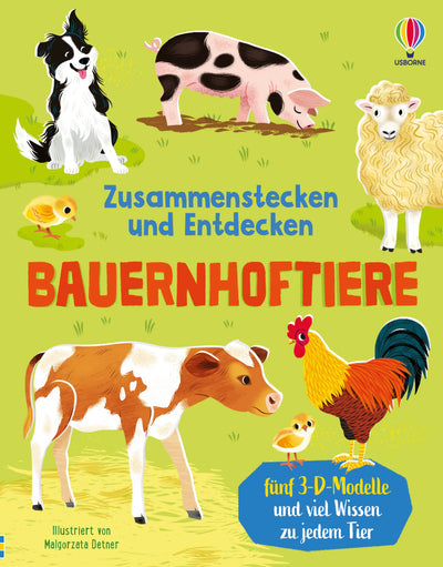 Zusammenstecken und Entdecken: Bauernhoftiere