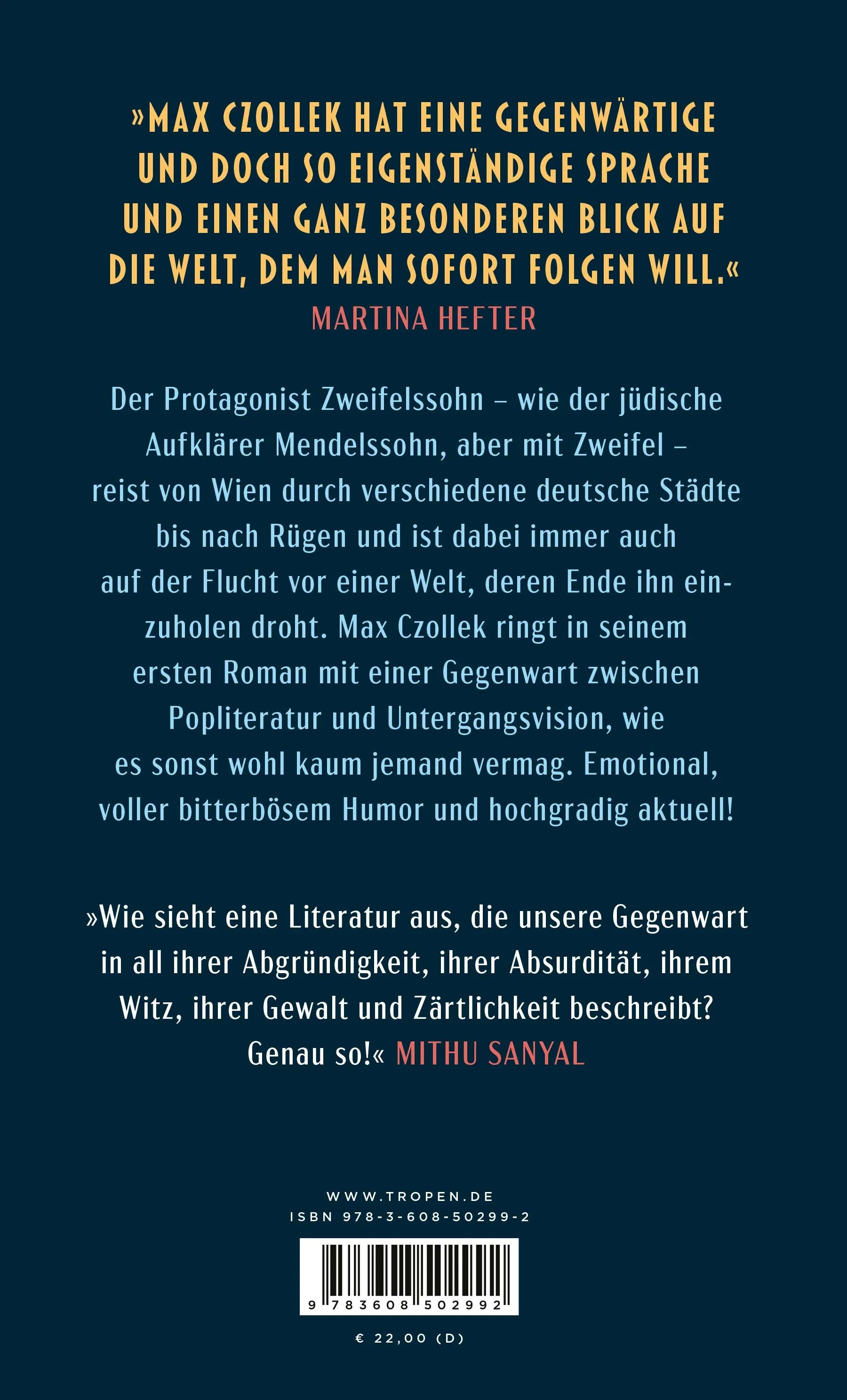 Rückseite: Zweifelssohn (Hardcover)