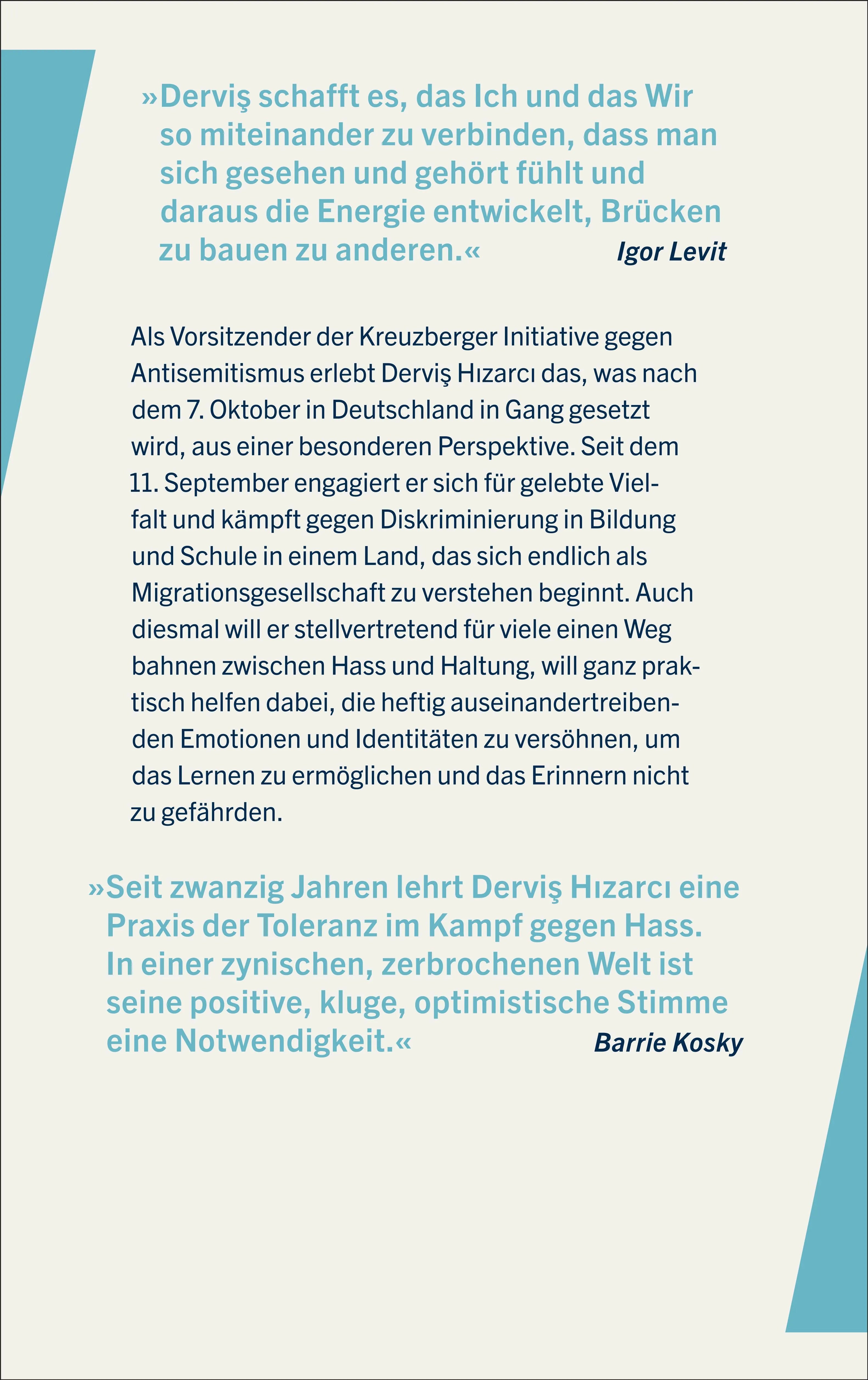 Buchrückseite von 'Zwischen Hass und Haltung' mit Klappentext - Gebundene Ausgabe